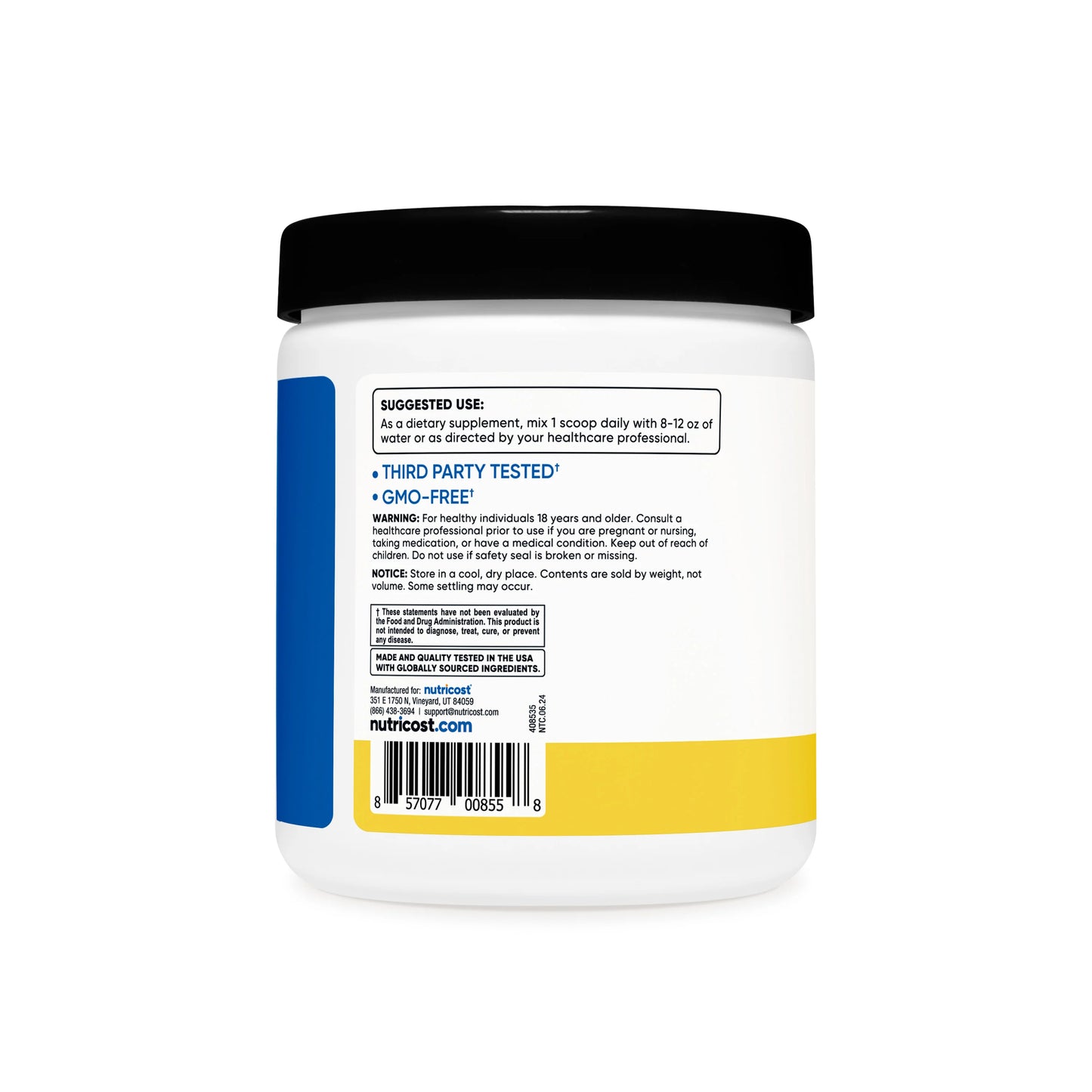 BCAA Powder - Pineapple (30 Servings) | Nutricost