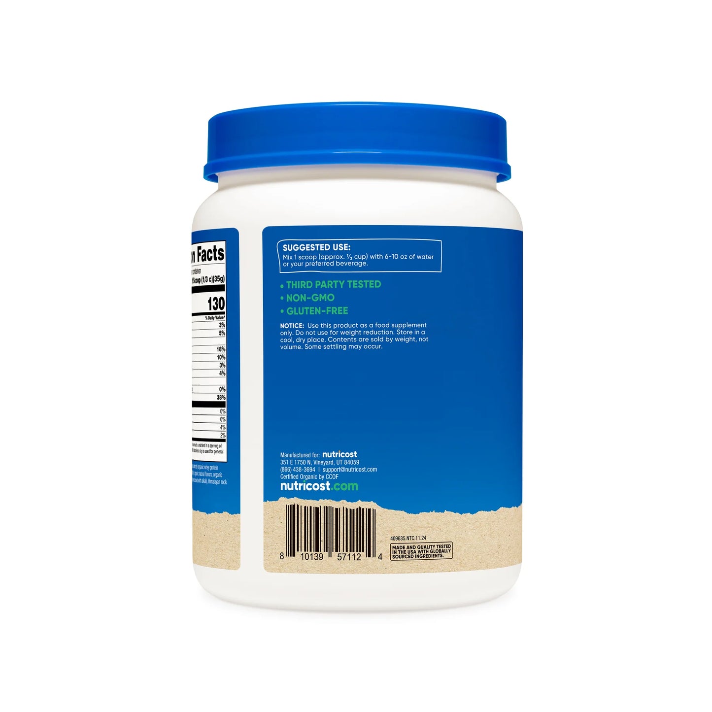 Nutricost Organic Whey Protein (Peanut Butter)