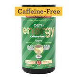 Energy Original CAFFEINE-FREE Eggnog (20 servings) with bold 'Caffeine-Free' label, emphasizing its suitability for anytime use and healthy energy boost.