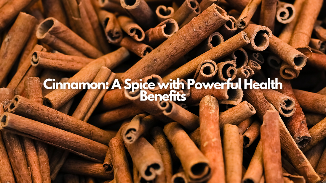 Cinnamon sticks and powder on a wooden surface highlighting health benefits