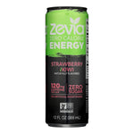Zevia Zero Sugar Energy Drink, Strawberry Kiwi, 12 oz Cans (12-Pack)
