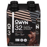 2-pack of OWYN Pro Elite Chocolate Protein Shakes with 32g plant-based protein, keto-friendly, zero sugar, and rich chocolate flavor.