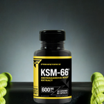 KSM-66 Ashwagandha bottle with green ropes