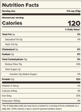 Nutrition facts label for Bob's Red Mill Hemp Protein Powder – 16 oz, showing 12g protein, 13g fiber, and 120 calories per 1/4 cup serving.