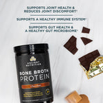 Equip Prime Protein Chocolate with dark chocolate chunks and almond butter, highlighting clean, whole food ingredients.