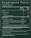 Bronchial Wellness Syrup Supplement Facts label detailing herbal ingredients and dosage

