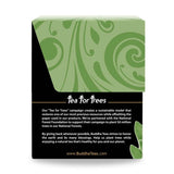 Sage Leaf Tea box side panel with swirling green design and natural benefits for clarity, memory, and antioxidant support

