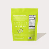 Back view of Cure Hydration Lime Electrolyte Mix pouch displaying ingredients and nutrition facts.