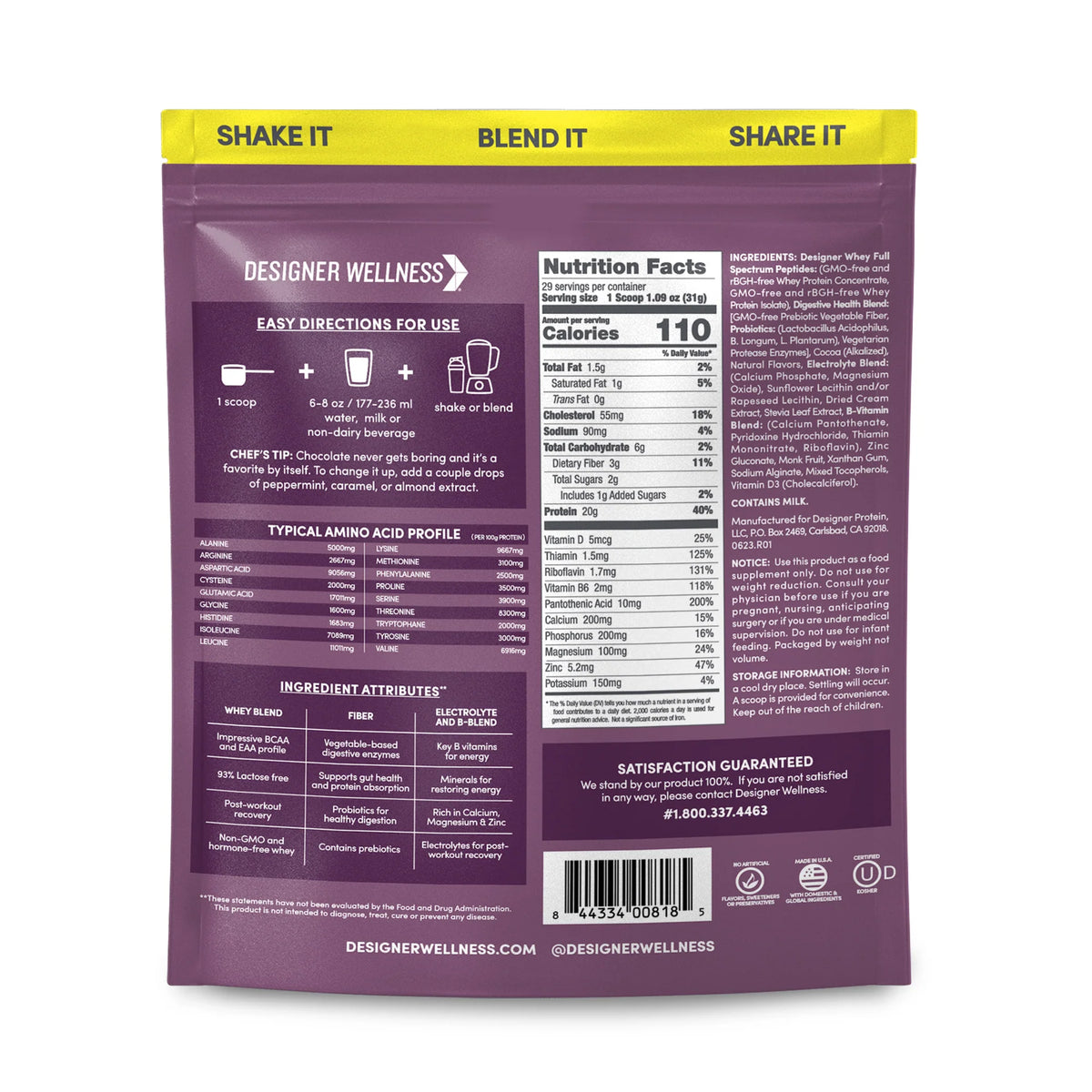 Designer Whey - Protein Powder - Chocolate - 2 Lbs – Velite Armor