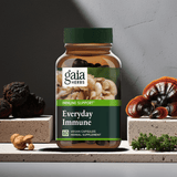 Organic immune support capsules with mushrooms and herbs, daily wellness supplement