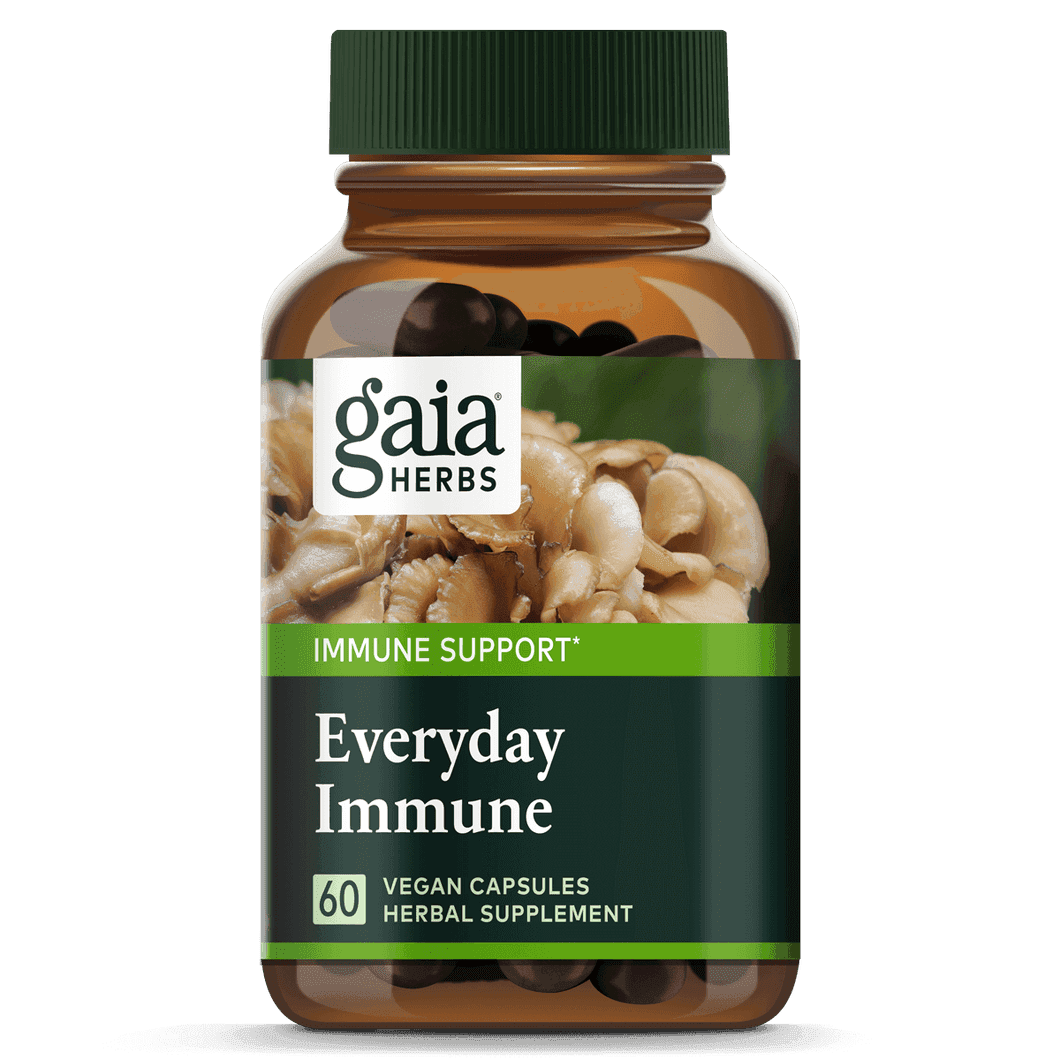 Everyday Immune organic mushroom capsules product image, vegan, non-GMO wellness formula