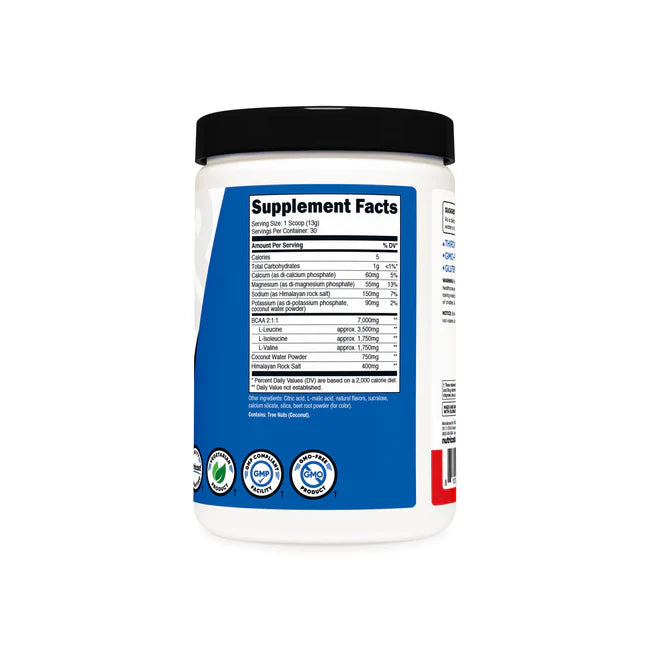 BCAA + Hydration Powder - Fruit Punch (30 Servings) | Nutricost