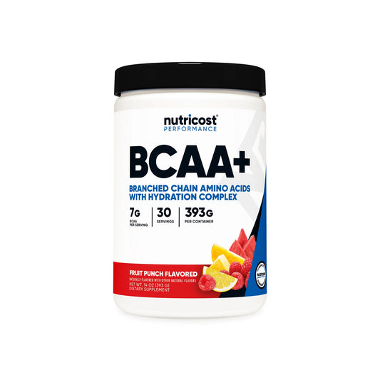 BCAA + Hydration Powder - Fruit Punch (30 Servings) | Nutricost