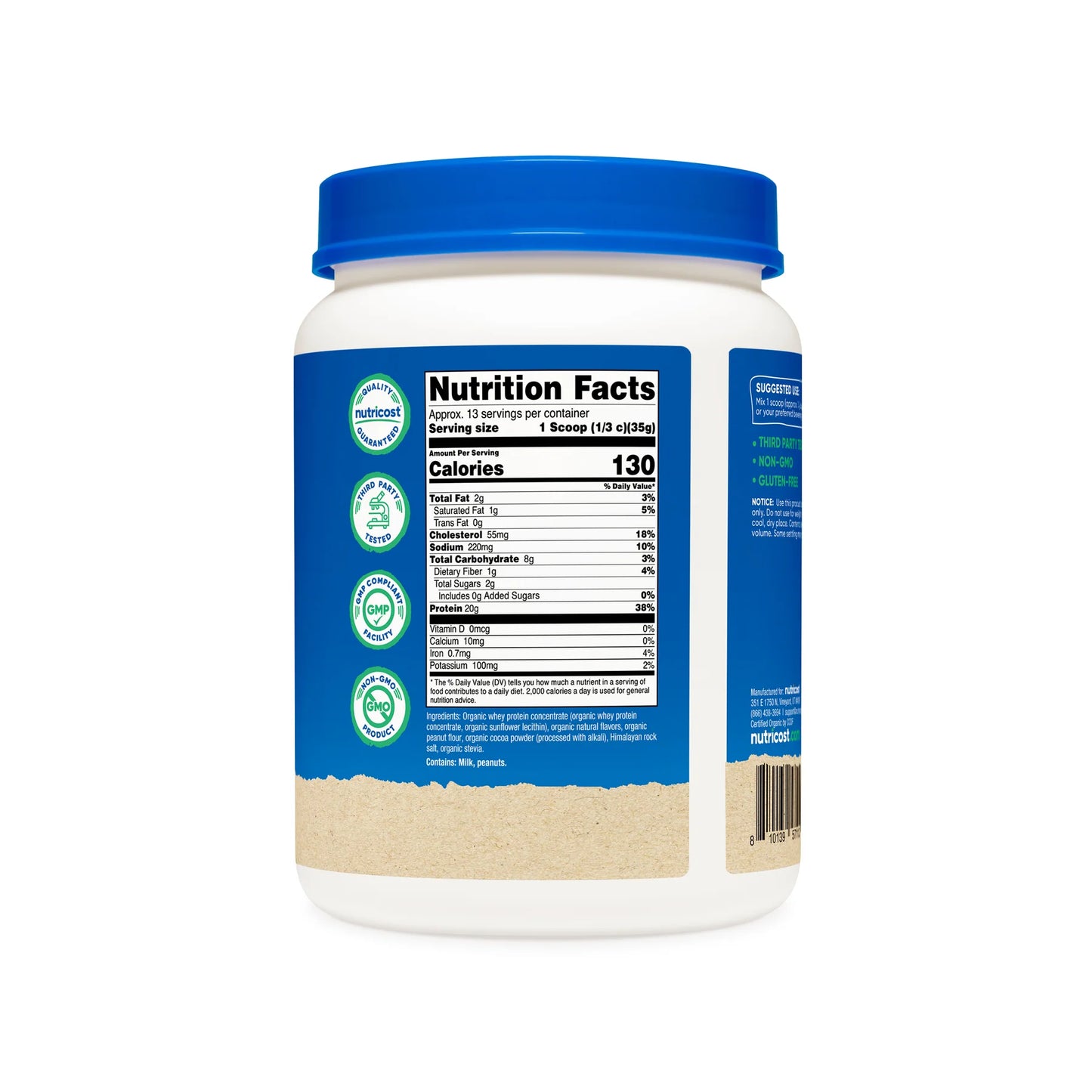 Nutricost Organic Whey Protein (Peanut Butter)