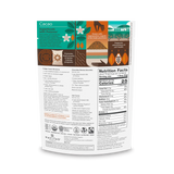 Graphic displaying health benefits of cacao, emphasizing antioxidants, magnesium, and iron.