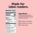 Nutrition Facts for Nooma Organic Electrolyte Drink – Watermelon Lime Flavor, Vegan, Keto-Friendly, and Non-GMO Ingredients


