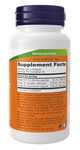Side view of NOW Peppermint Oil Enteric Softgels bottle displaying usage directions and certifications

