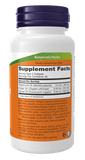 Side view of NOW Peppermint Oil Enteric Softgels bottle displaying usage directions and certifications

