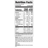 Nutrition facts label for Probar Meal Bar Oatmeal Chocolate Chip, showcasing calorie and macronutrient content per 3 oz serving
