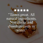 5-star customer review for Truvani Organic Protein stating "I love this. All natural ingredients and the taste is amazing."