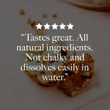 5-star customer review for Truvani Organic Protein stating "I love this. All natural ingredients and the taste is amazing."
