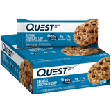 Quest Oatmeal Chocolate Chip Protein Bar – Box of 12 Packaging Front View
