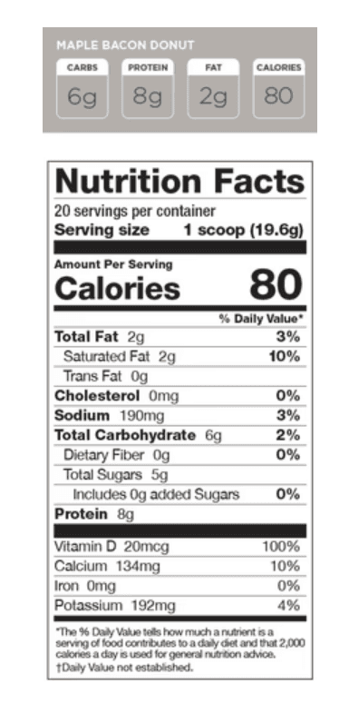Energy Original Maple Bacon Donut (20 servings) - Perk Energy