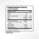 TypeZero Multi Collagen supplement facts label