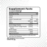 TypeZero Multi Collagen supplement facts label