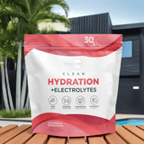 Type Zero Hydration Stick Packs in Strawberry Watermelon flavor displayed outdoors, promoting electrolytes and vitamins for optimal hydration.