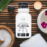 TypeZero Activated Charcoal Capsules on spa background