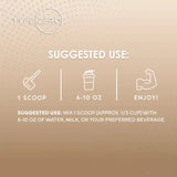 Suggested use for TypeZero Grass-Fed Whey Protein: mix 1 scoop with 6-10 oz of water or milk for clean, natural vanilla protein supplementation.