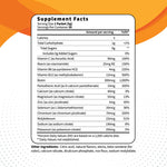 Supplement facts label for Type Zero Hydration Stick Packs showing vitamin and electrolyte content per serving for fitness and hydration support.