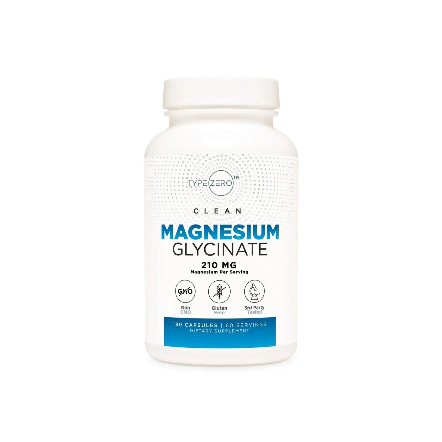 Type Zero Magnesium Glycinate bottle front view