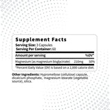 Supplement facts for Magnesium Glycinate