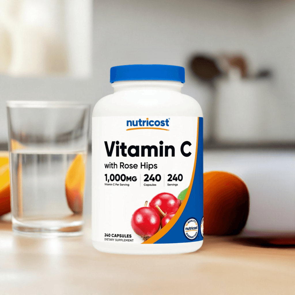 Premium Vitamin C with Rose Hips Capsules - Nutricost - Velite Armor