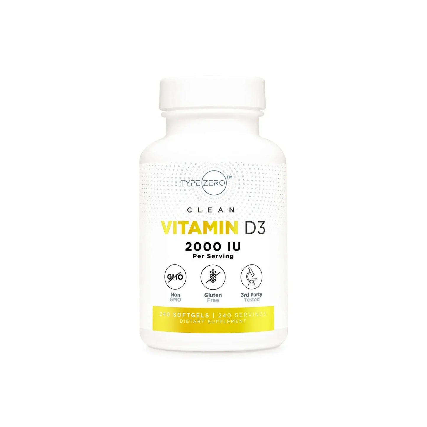 Vitamin D3 Softgels 2000 IU bottle front view