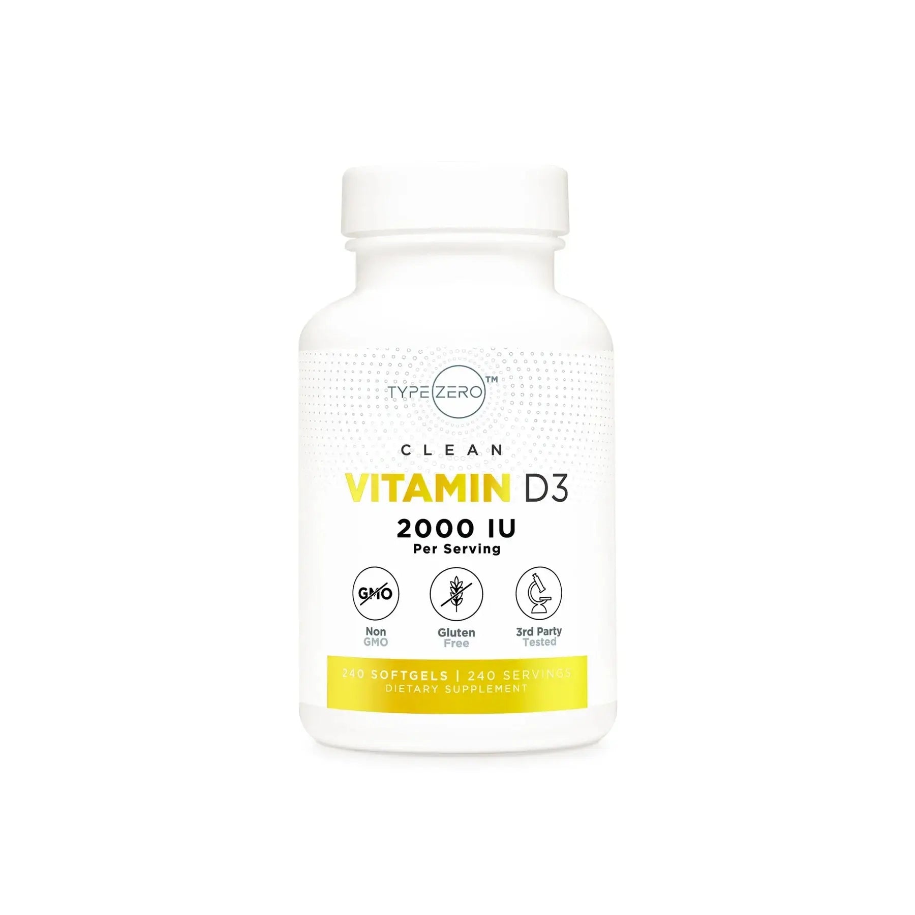 Vitamin D3 Softgels 2000 IU bottle front view