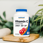 Premium Vitamin C with Rose Hips Capsules - Nutricost - Velite Armor