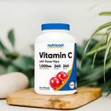 Premium Vitamin C with Rose Hips Capsules - Nutricost - Velite Armor