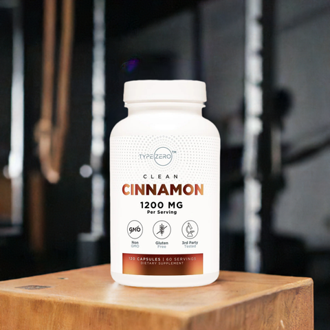 Type Zero Ceylon Cinnamon Capsules on wooden surface