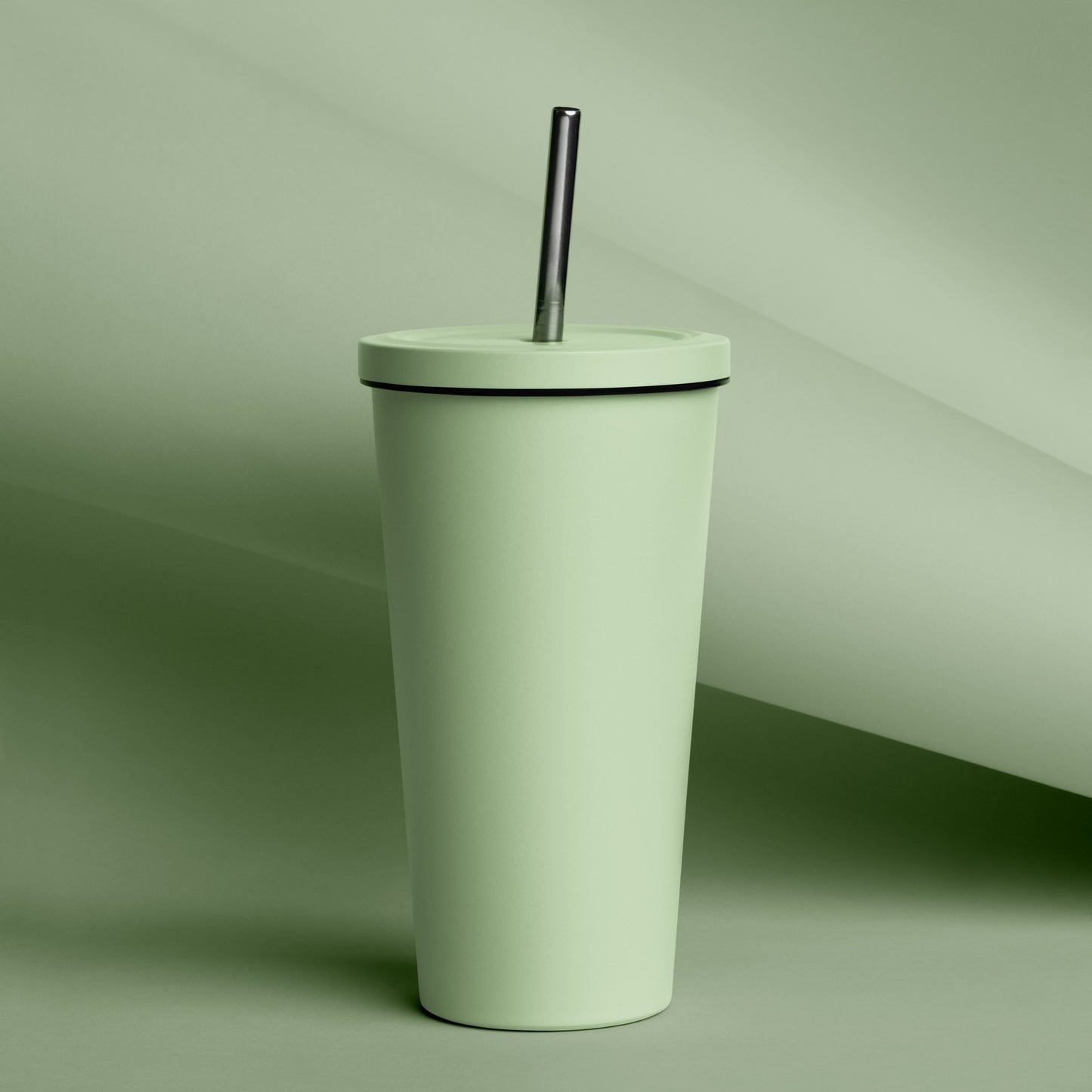 Pastel green Velite Armor Insulated Tumbler with clean, text-free design, perfect for eco-conscious and stylish drinkers.