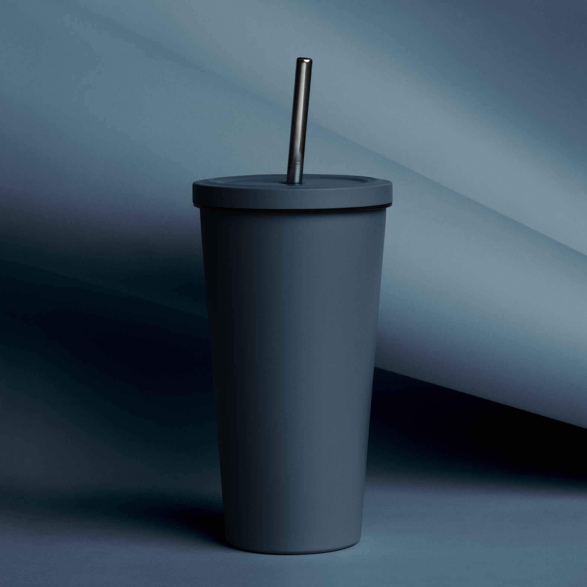 Navy blue Velite Armor Insulated Tumbler without text, designed for sleek, everyday beverage containment.
