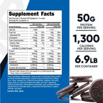 Supplement facts for Mass Gainer Cookies N Cream