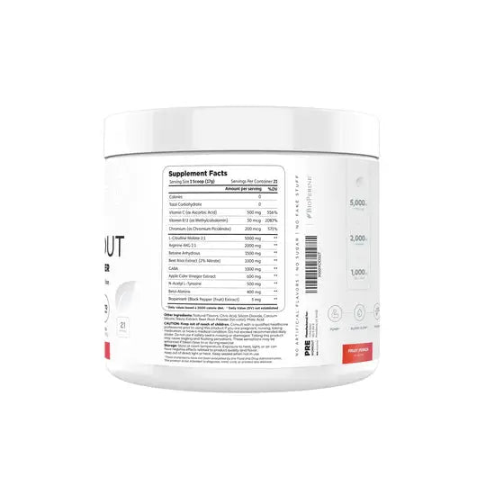 Type Zero Clean Stim Free Pre Workout + Nitric Oxide Booster