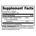 Supplement Facts for PrimaForce Syneburn Bitter Orange Extract with Synephrine – 180 capsules per bottle, lab-tested for purity and potency