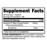Supplement Facts for PrimaForce Syneburn Bitter Orange Extract with Synephrine – 180 capsules per bottle, lab-tested for purity and potency